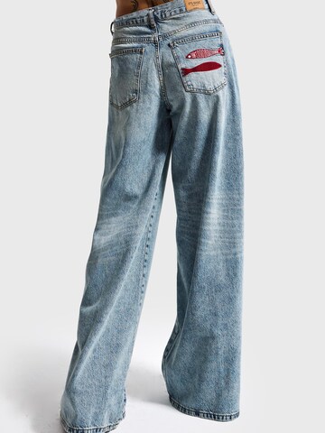 Wide Leg Jean 'PALAZZO MID RISE JEANS' IT'S BASIC en bleu