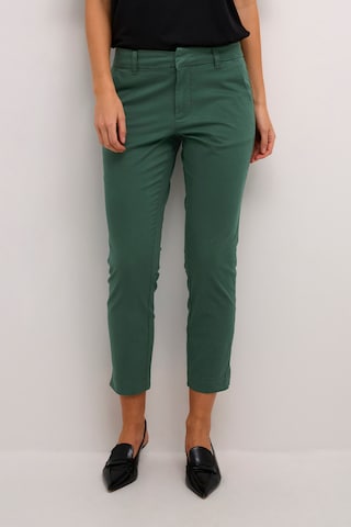 Kaffe Slim fit Trousers 'KA Mette' in Green: front