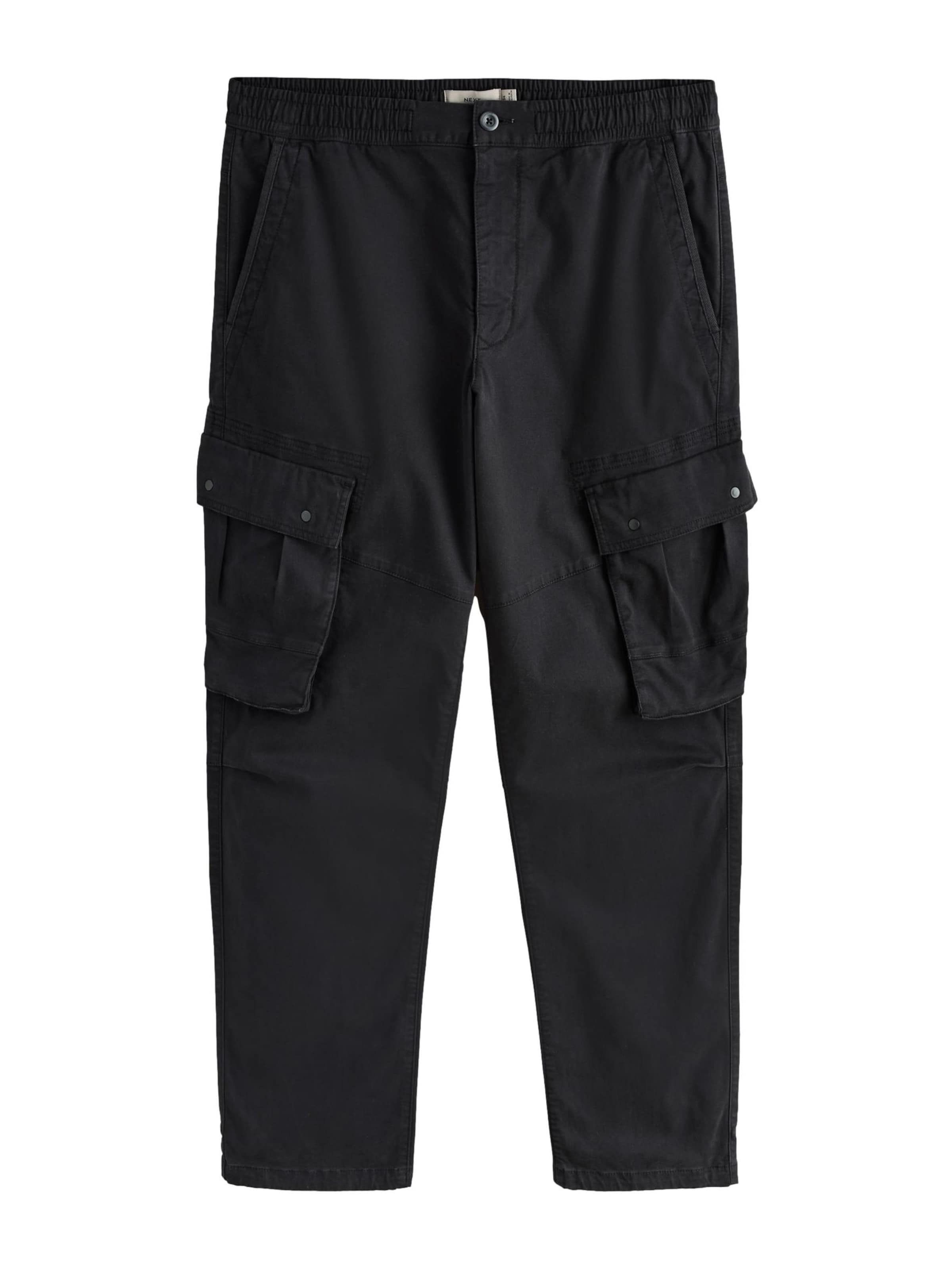 Next Tapered Cargobroek in Zwart: voorkant