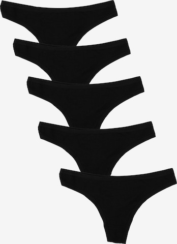String 'BASIC MAX String Tanga 5er Pack' Maxte en noir : devant