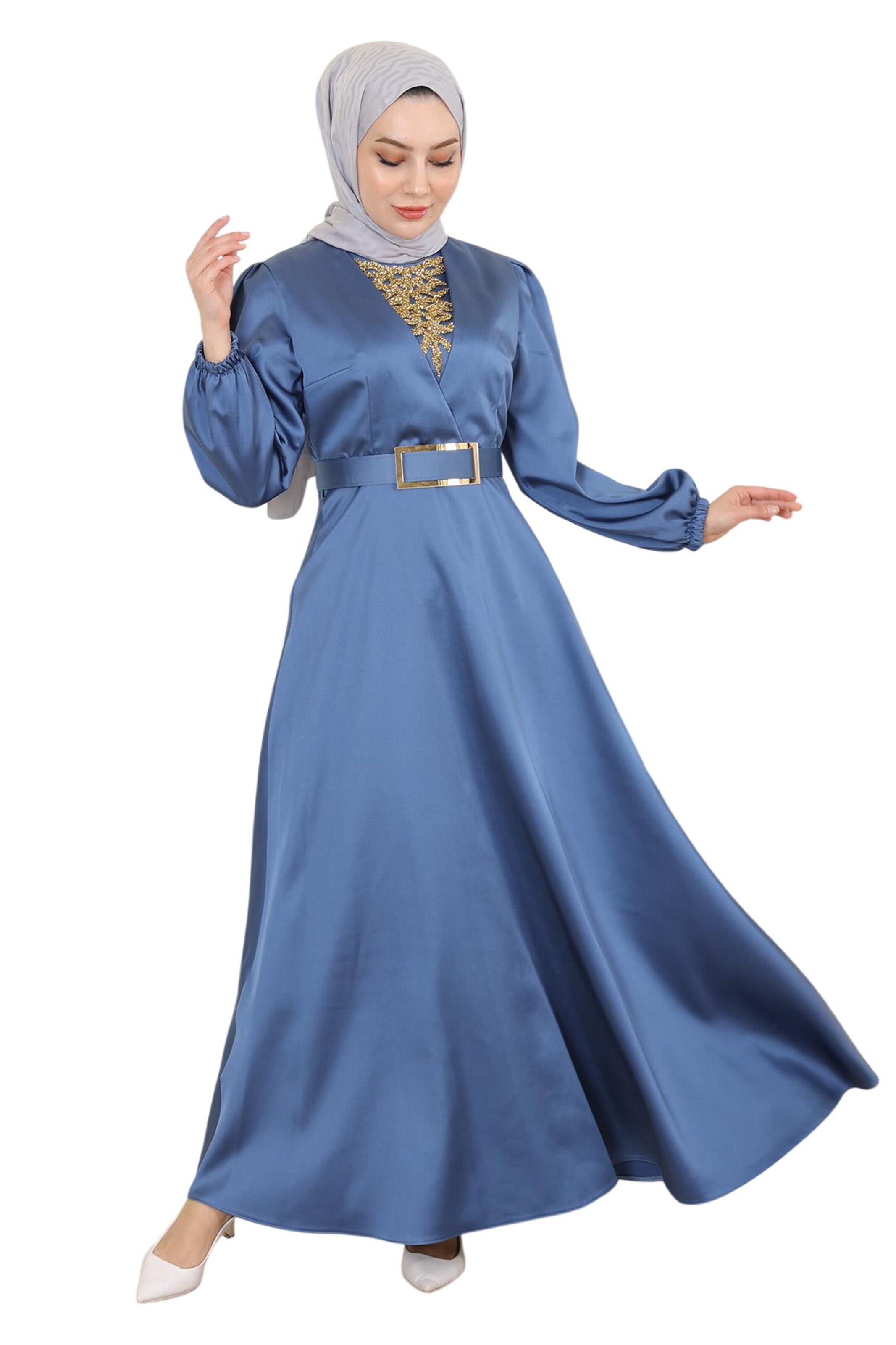 MODAMIHRAM Avondjurk in Blauw