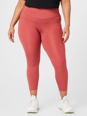 Nike Sportswear Skinny Workout Pants in Red: front