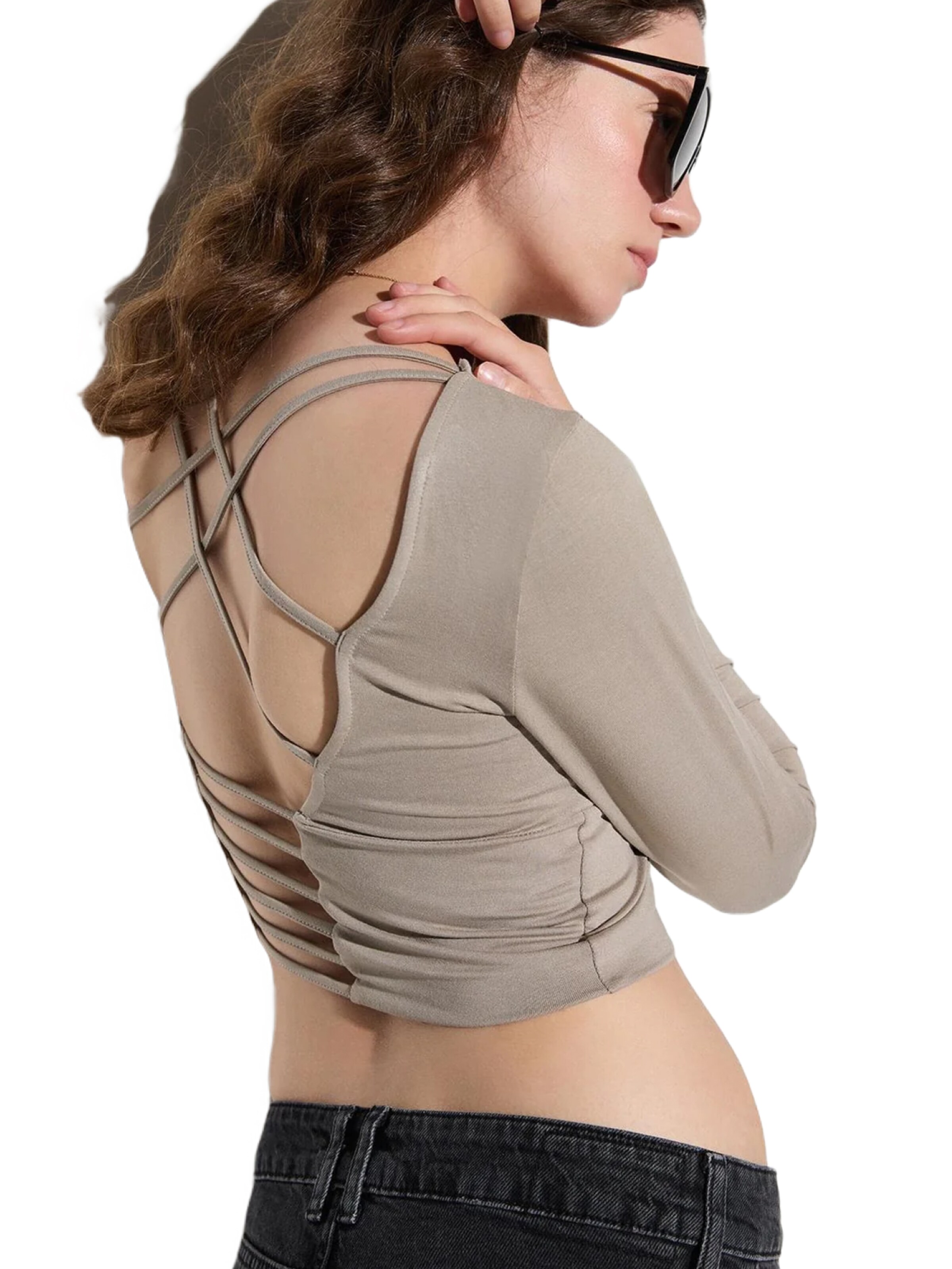 No Matter What Shirt in Beige