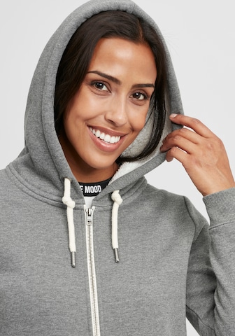 Oxmo Zip-Up Hoodie 'Binja' in Grey