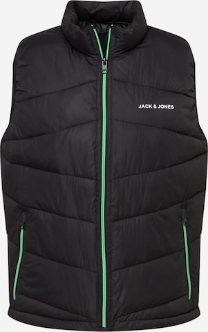 JACK & JONES Brezrokavnik | črna barva: sprednja stran