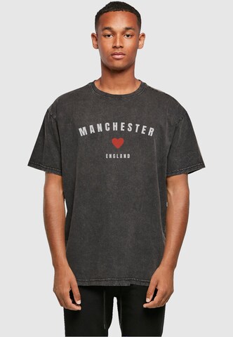 T-Shirt 'Manchester X' Merchcode en noir : devant