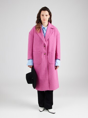 Manteau mi-saison 'PCJILI' PIECES Curve en rose : devant