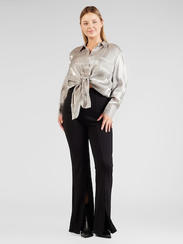 PIECES Curve Blouse 'SOLA' in Silver