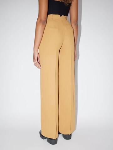 LeGer Premium - Pierna ancha Pantalón de pinzas 'Anja' en beige