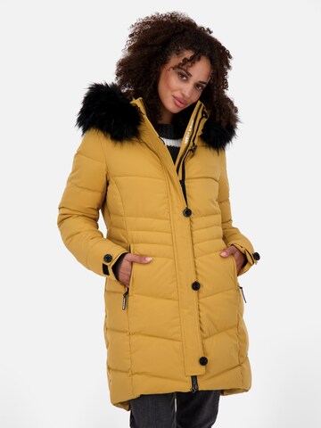 Alife and Kickin Winter Coat 'Amalia' in Yellow: front