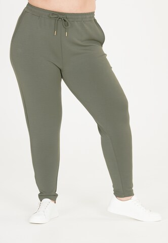 Q by Endurance Tapered Hose in Grün: Vorderseite