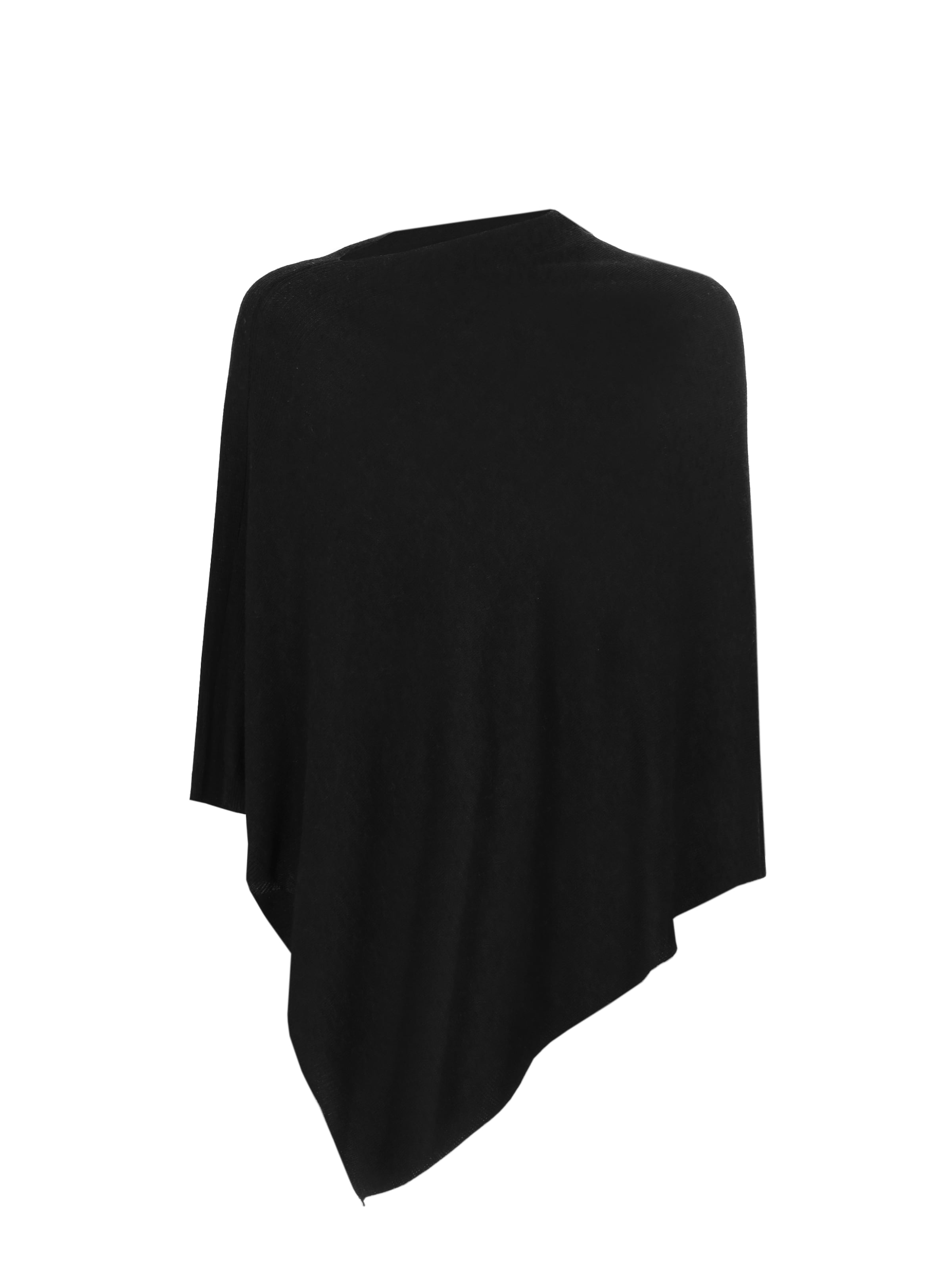 Distretto12 Poncho in Schwarz: Vorderseite