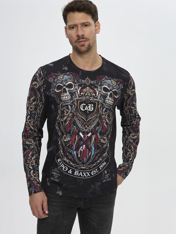 T-Shirt CIPO & BAXX en noir : devant
