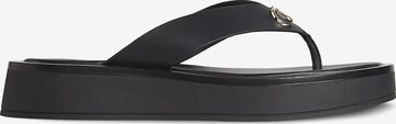 Calvin Klein T-Bar Sandals in Black