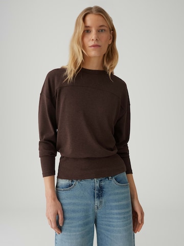 OPUS T-shirt 'Supani' i brun: framsida