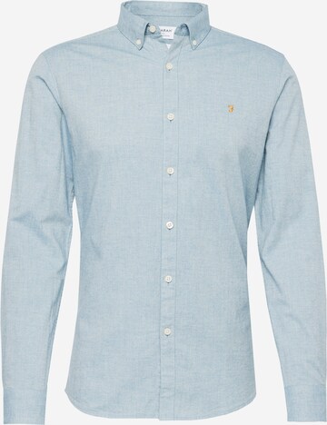 Coupe regular Chemise 'STEEN' FARAH en bleu : devant