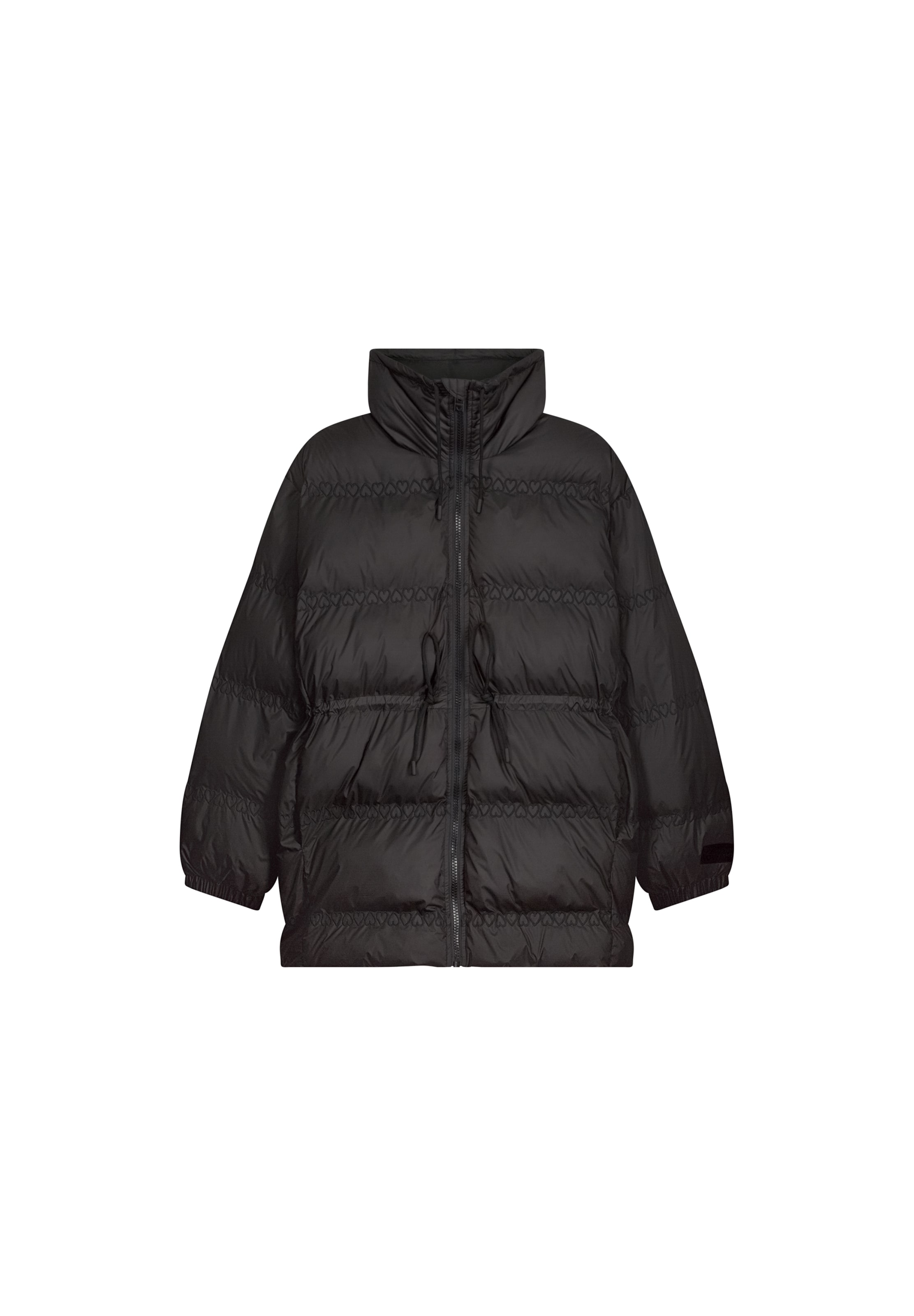 Fabienne Chapot Wintermantel in Zwart: voorkant