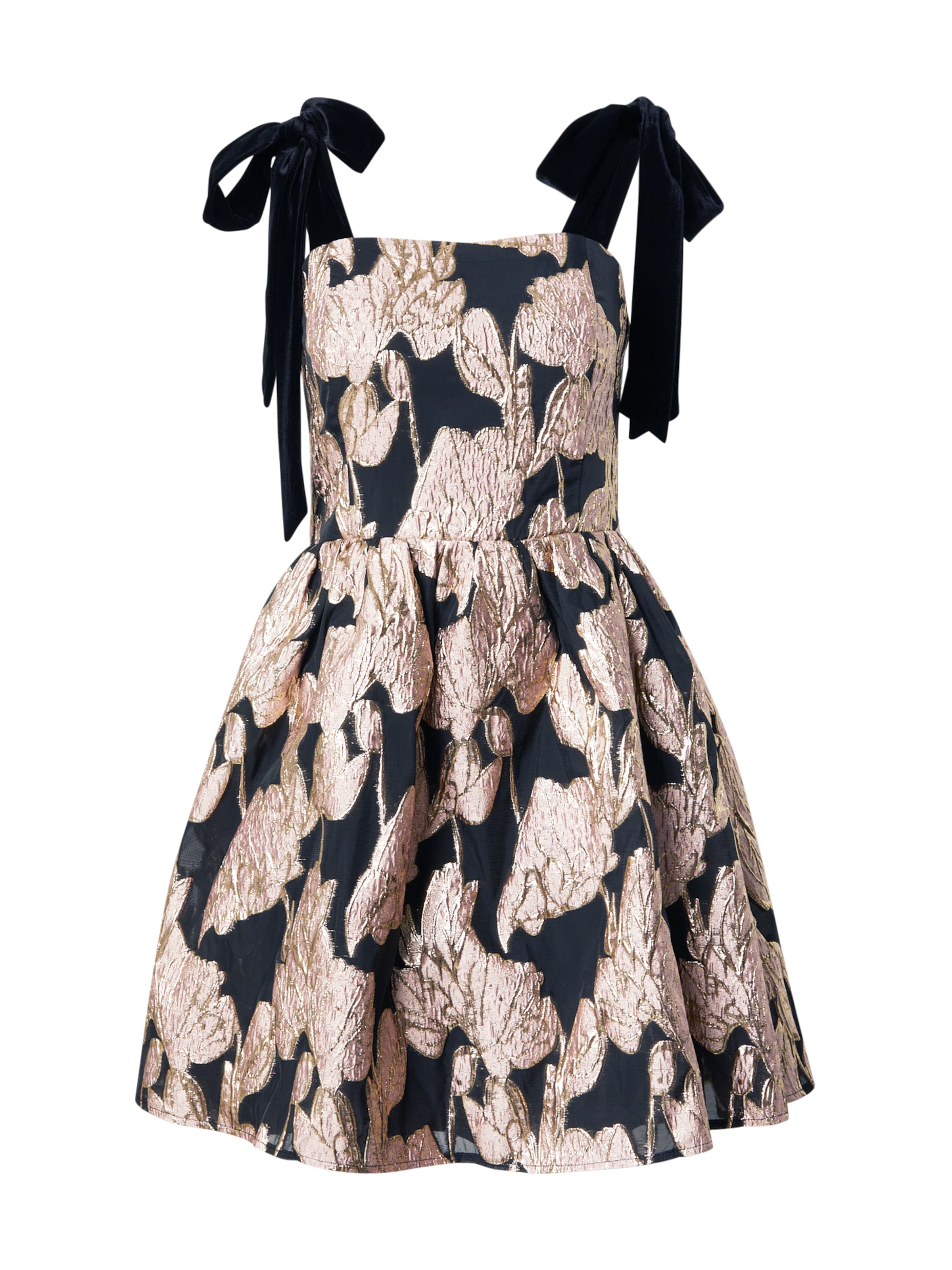 Lipsy Kokteilové šaty - Zlatá: predná strana