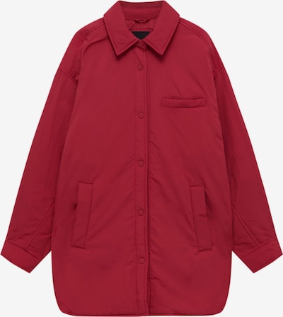 Pull&Bear Veste mi-saison en rouge carmin, Vue avec produit