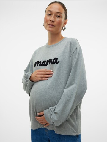 MAMALICIOUS Sweatshirt 'MLSine Vita' in Grey: front