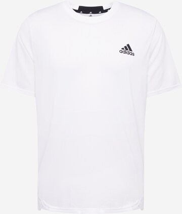 ADIDAS SPORTSWEAR Performance Shirt 'Aeroready Designed For Movement' in White: front
