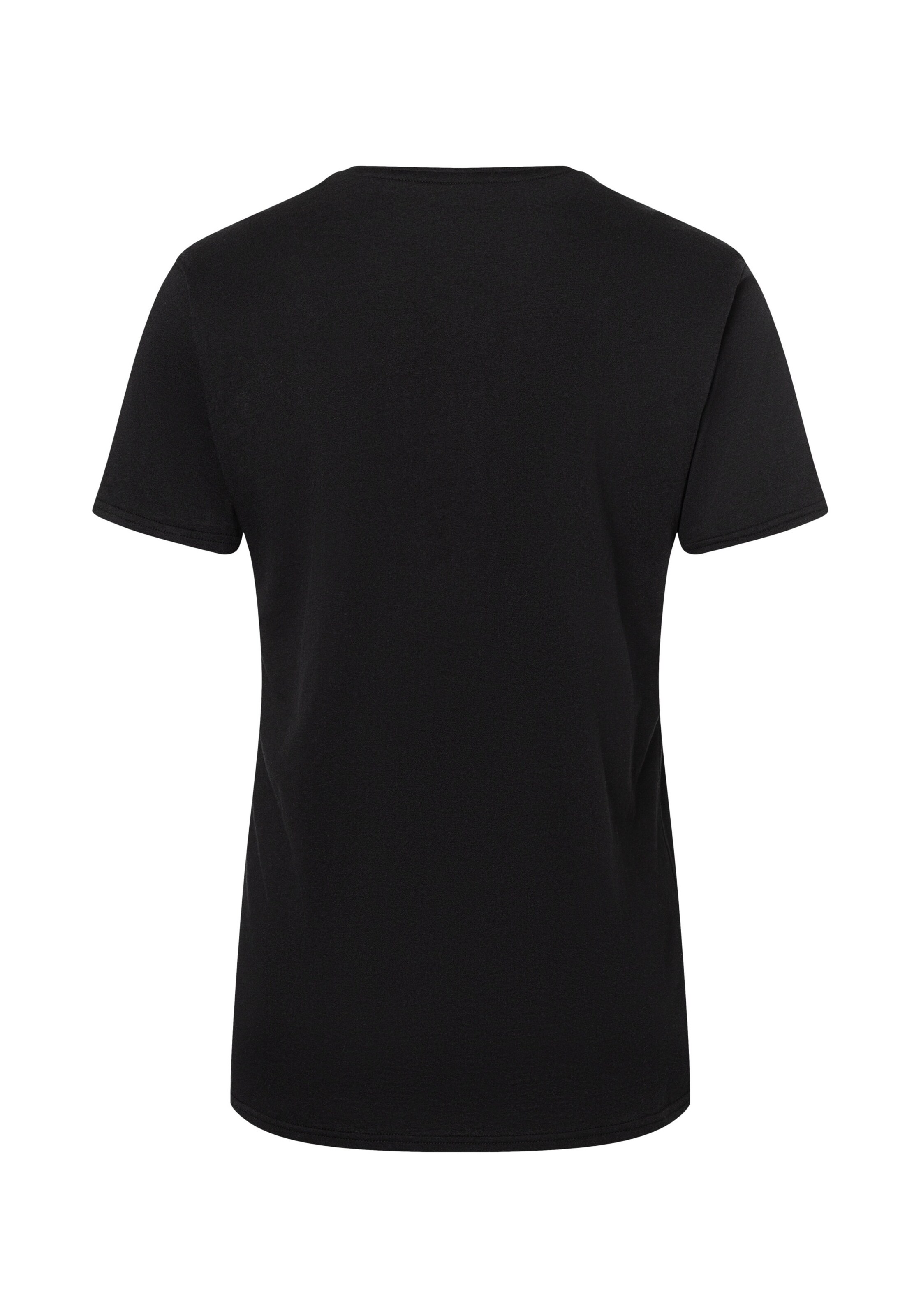 Maglietta di camano in nero