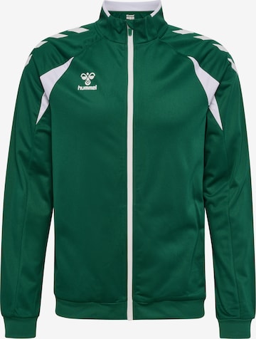 Veste de survêtement Hummel en vert : devant