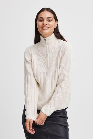 Pull-over 'Tinka' b.young en blanc : devant