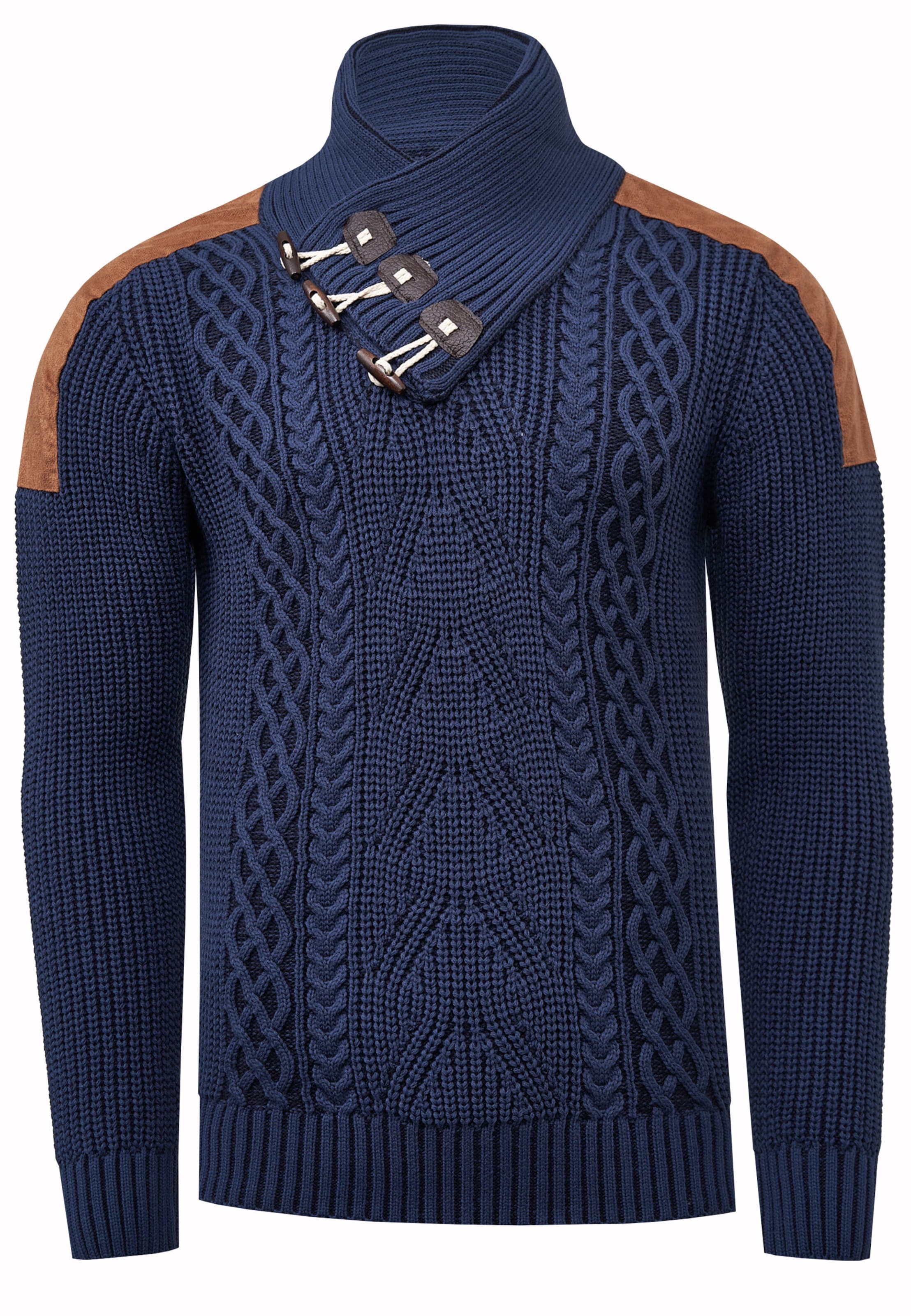 Rusty Neal Pullover in Blau: Vorderseite