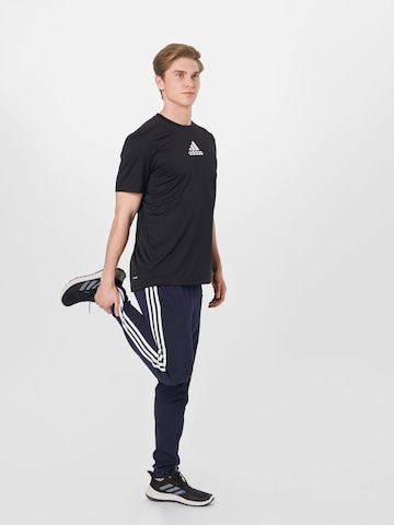 ADIDAS SPORTSWEAR Toiminnallinen paita 'Designed To Move 3-Stripes' värissä musta