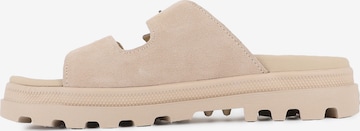 Palladium Pantolette in Beige: Vorderseite