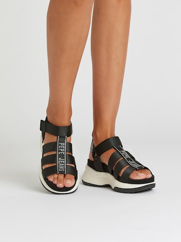 Pepe Jeans Sandals in Black: front