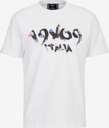 T-Shirt 'Rafael' 19V69 ITALIA en blanc : devant
