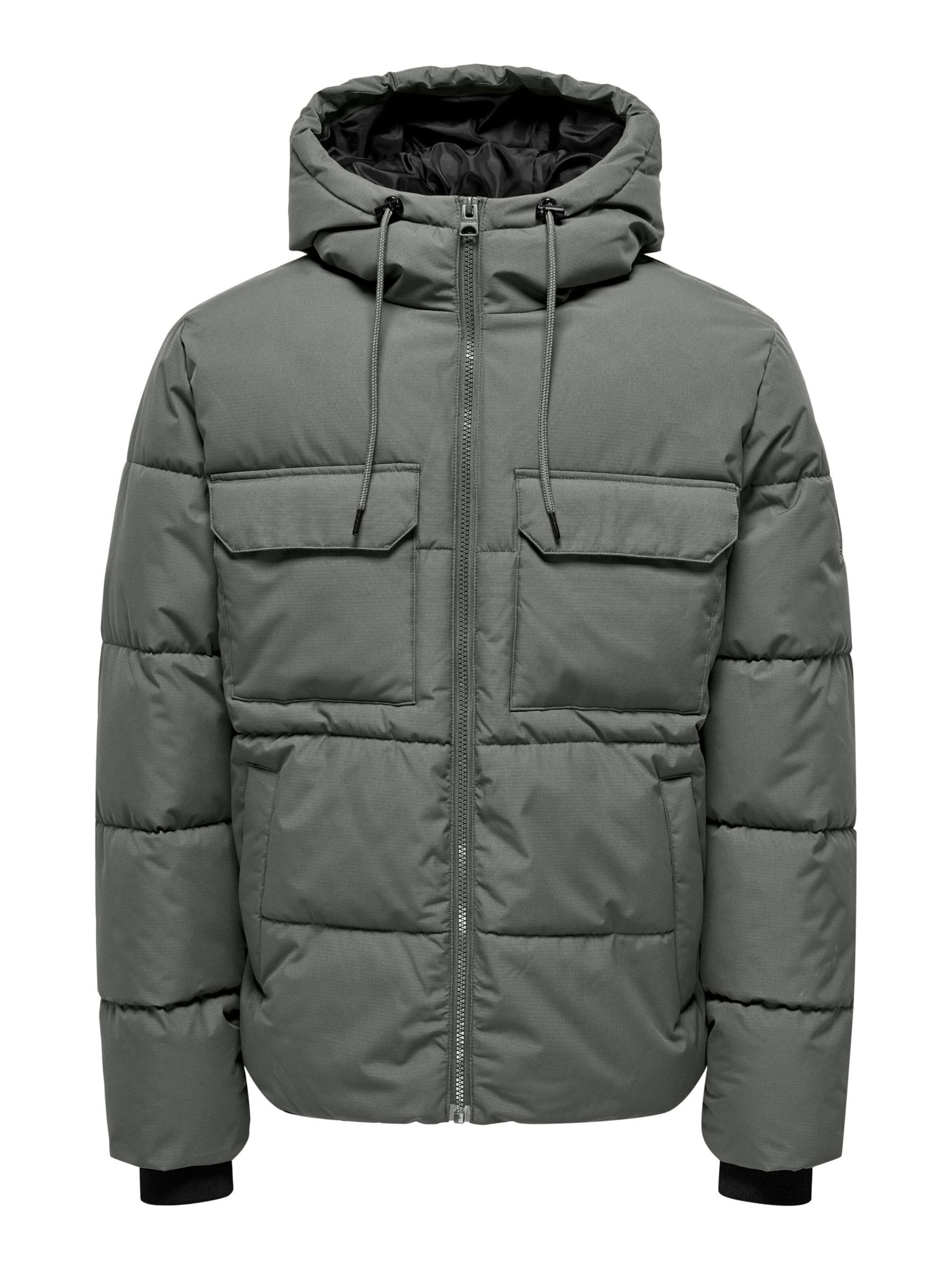 Veste mi-saison 'ONSELIJAH' Only & Sons en gris : devant