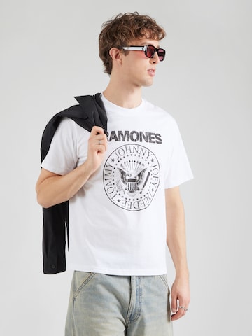 Jack & Jones Premium Μπλουζάκι 'JPRBLURAMONES' σε λευκό: μπροστά