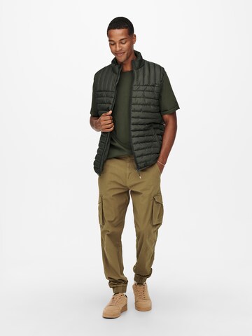 Tapered Pantaloni cargo 'Mike' di Only & Sons in verde