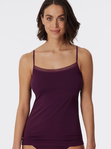 Haut ' Cotton Lace ' SCHIESSER en violet : devant