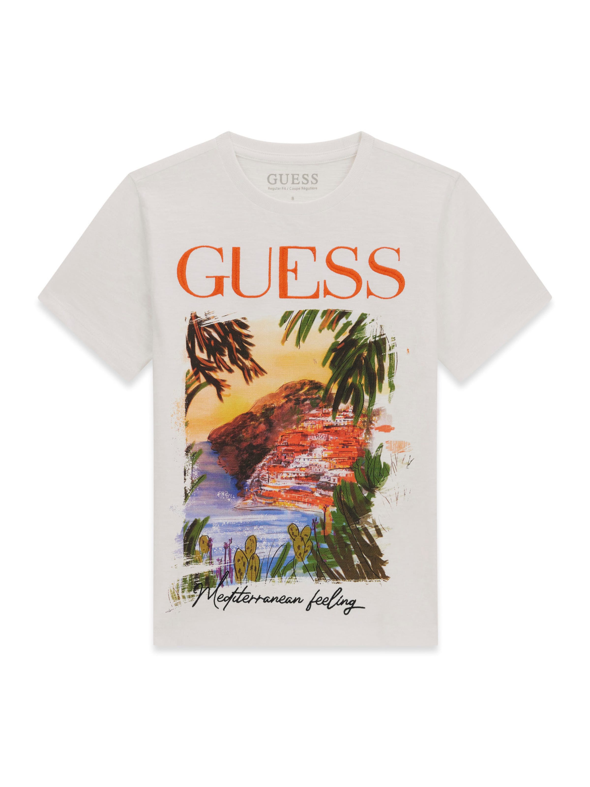 T-Shirt GUESS en blanc : devant