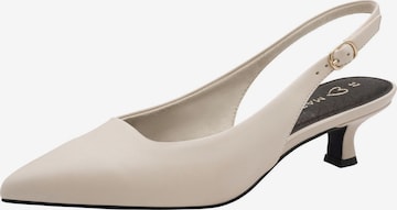 Escarpins à bride arrière MARCO TOZZI en beige : devant