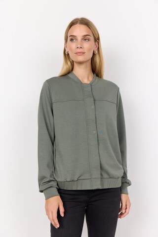 Soyaconcept Zip-Up Hoodie 'Banu 225' in Green: front