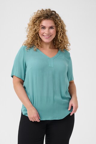 KAFFE CURVE Bluse 'KCAmi' in Blau: Vorderseite