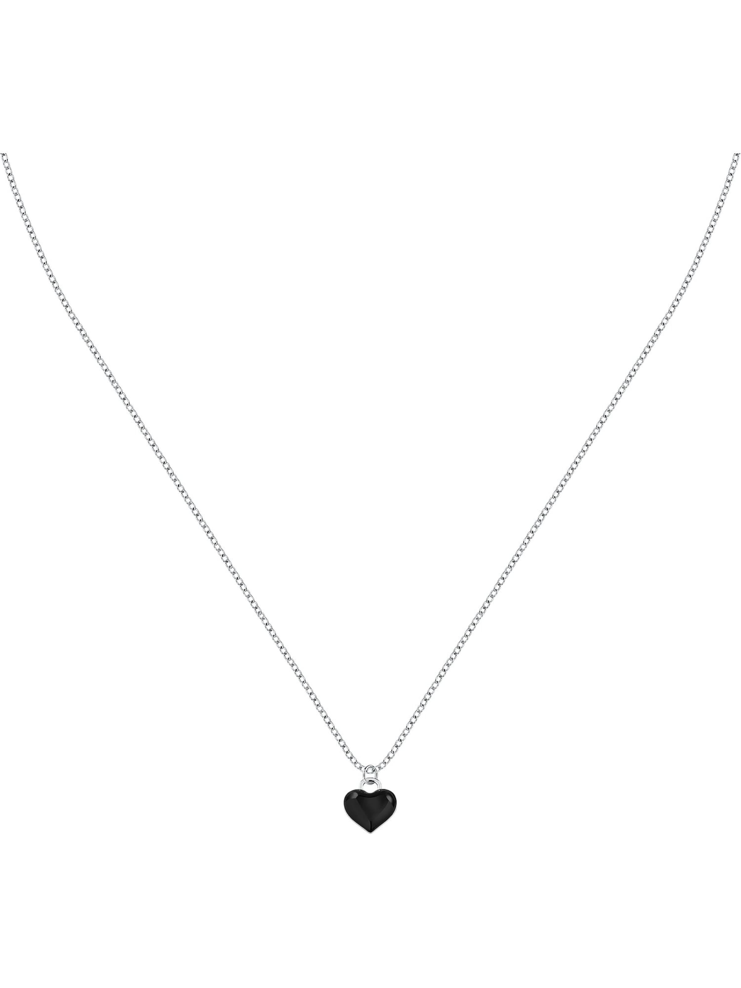 La Petite Story Necklace in Silver: front