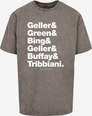 ABSOLUTE CULT Shirt 'Friends - Surnames Text' in Grey: front