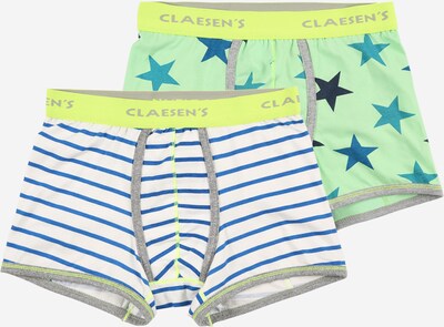 Claesen's Underpants in Royal blue / Neon yellow / mottled grey / Light green / White, Item view