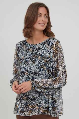 Fransa Blouse 'FRDAJAPLISSE 1' in Blauw: voorkant