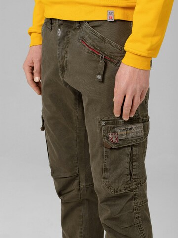 TIMEZONE Regular Cargo Pants 'Roger' in Green