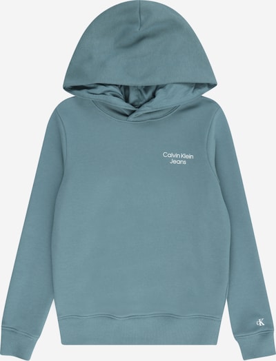 Calvin Klein Jeans Sweatshirt i cyanblå / vit, Produktvy