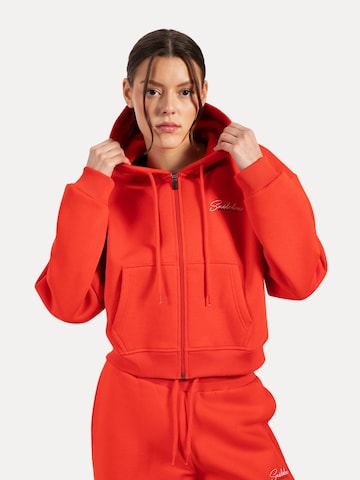 Smilodox Sweatjacke 'Enara' in Rot: Vorderseite