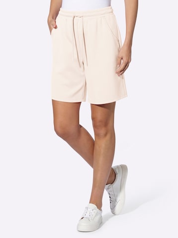 heine Regular Broek in Beige: voorkant