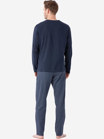 HAJO Pyjamas lang 'Premium Cotton' i blå